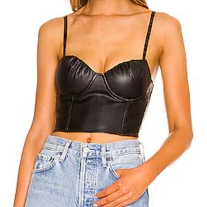 Black Superdown Rylee bustier top in black